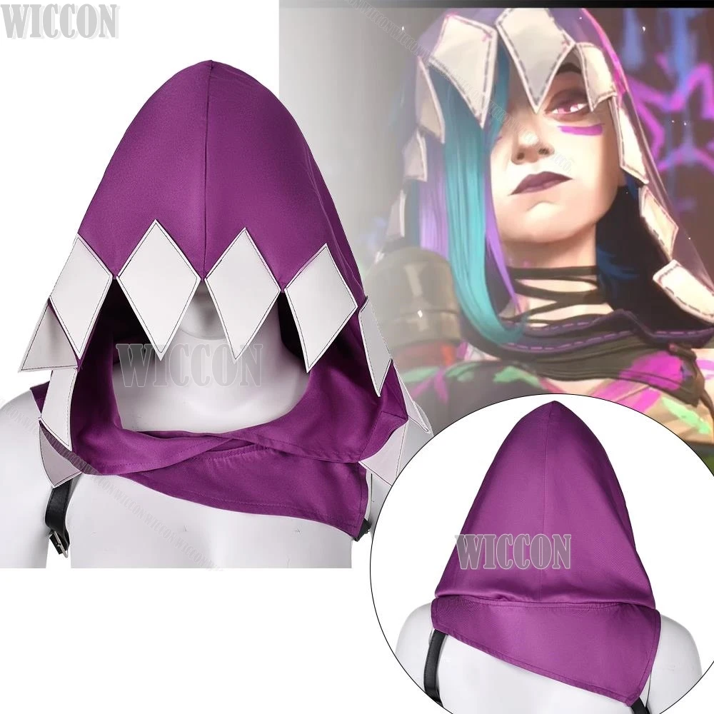 Jinx Arcane New Look Style Outfit Game League of Legends Cosplay Costume Hat Cape Clock Women Girl Uniform Halloween Customized