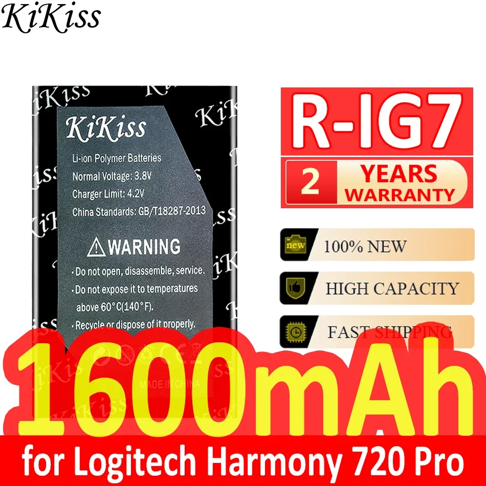 1600mah KiKiss Powerful Battery R-IG7 for Logitech Harmony 895 900 880 720 Pro 780 785 885 890