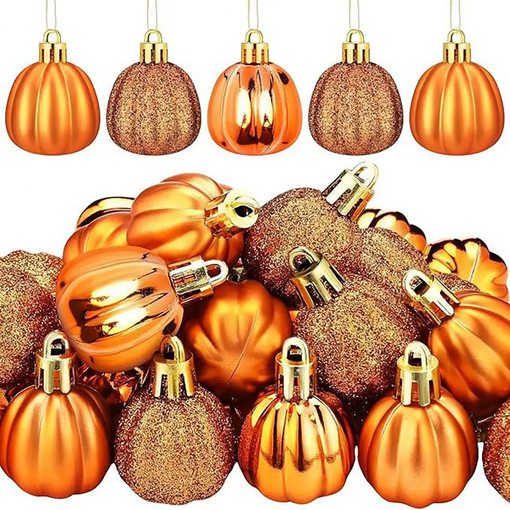 

Pumpkin Pendant for Diy Crafts Thanksgiving Pumpkin Pendant Mini Ornaments Shatterproof Fall Decorations for Home for Tree