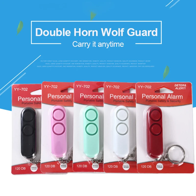 Herramienta de emergencia portátil con diseño de doble bocina, llavero Led, demanda ascendente, autodefensa, fácil de llevar, antilobo de moda