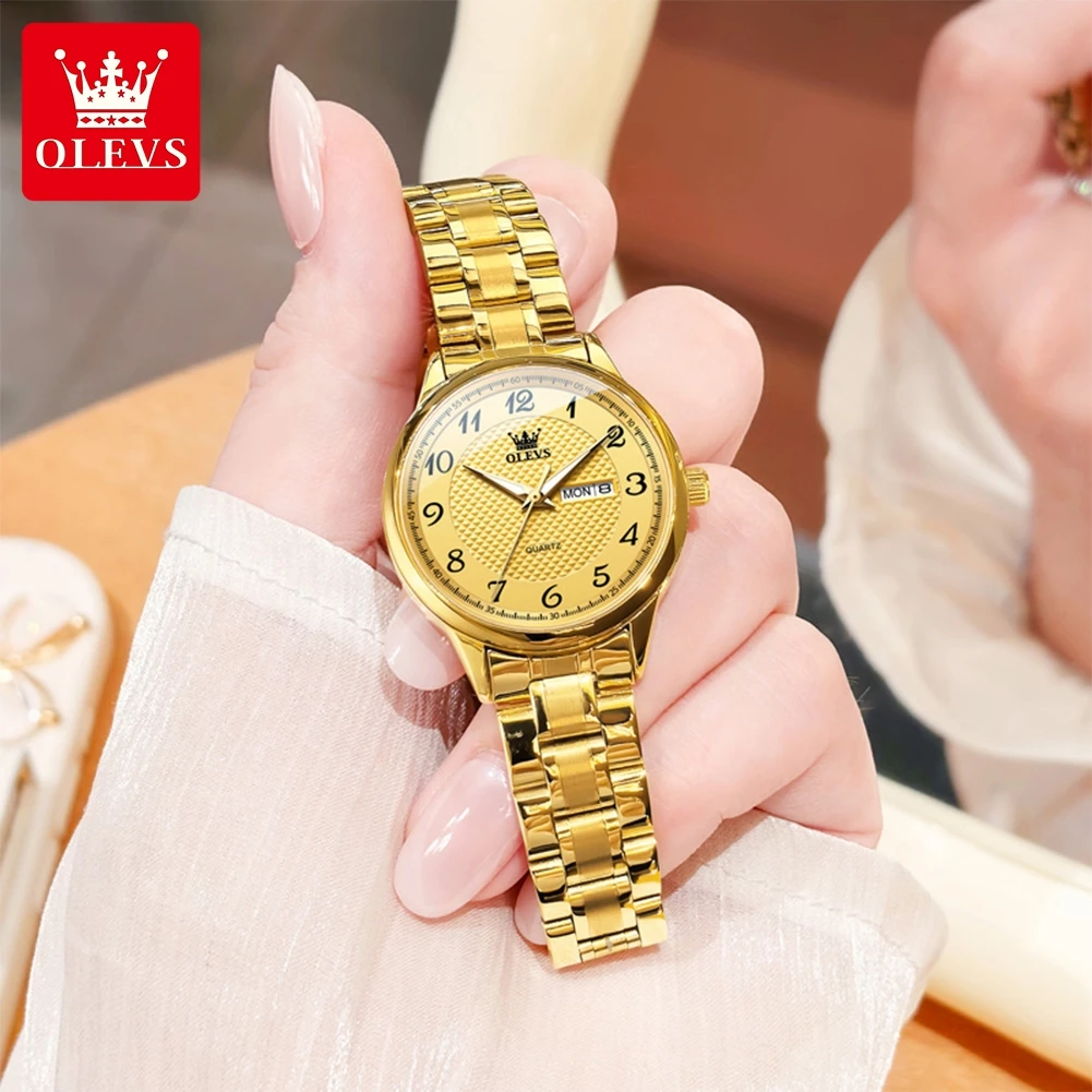 Women Watches OLEVS Top Brand Luxury Gold Steel High Quality Ladies Wrist Watches For Female Women Quartz Watch