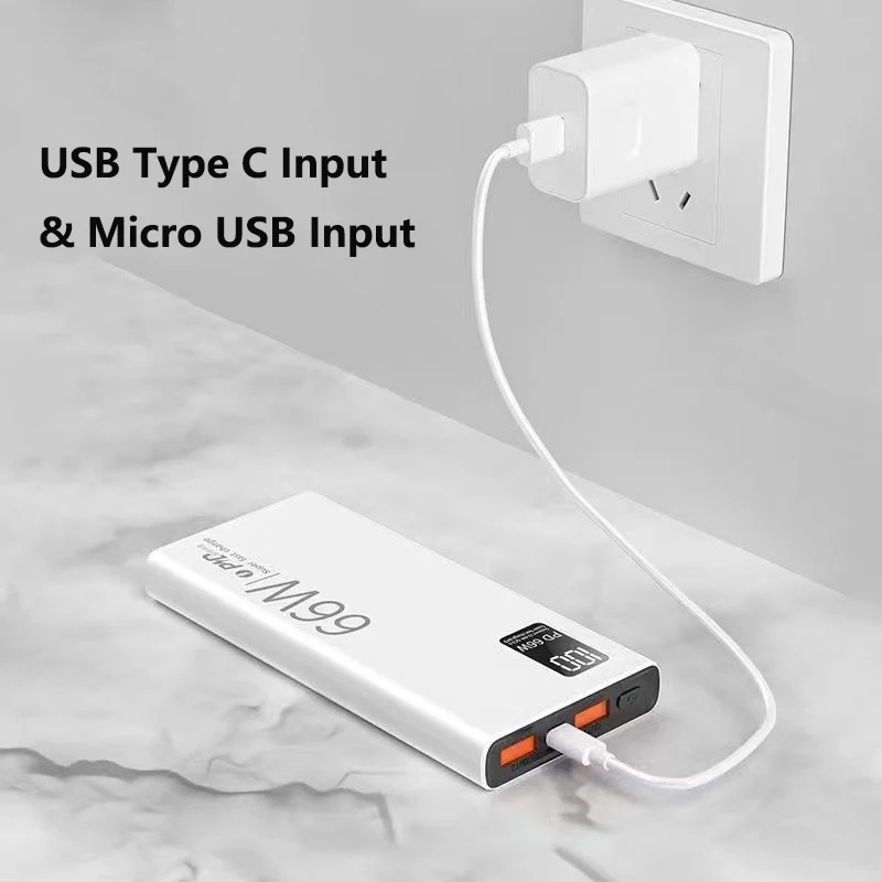 30000 mAh Power Bank 66 W Super szybkie ładowanie dla iPhone 16 Huawei P50 Xiaomi Samsung Przenośna zewnętrzna ładowarka Powerbank