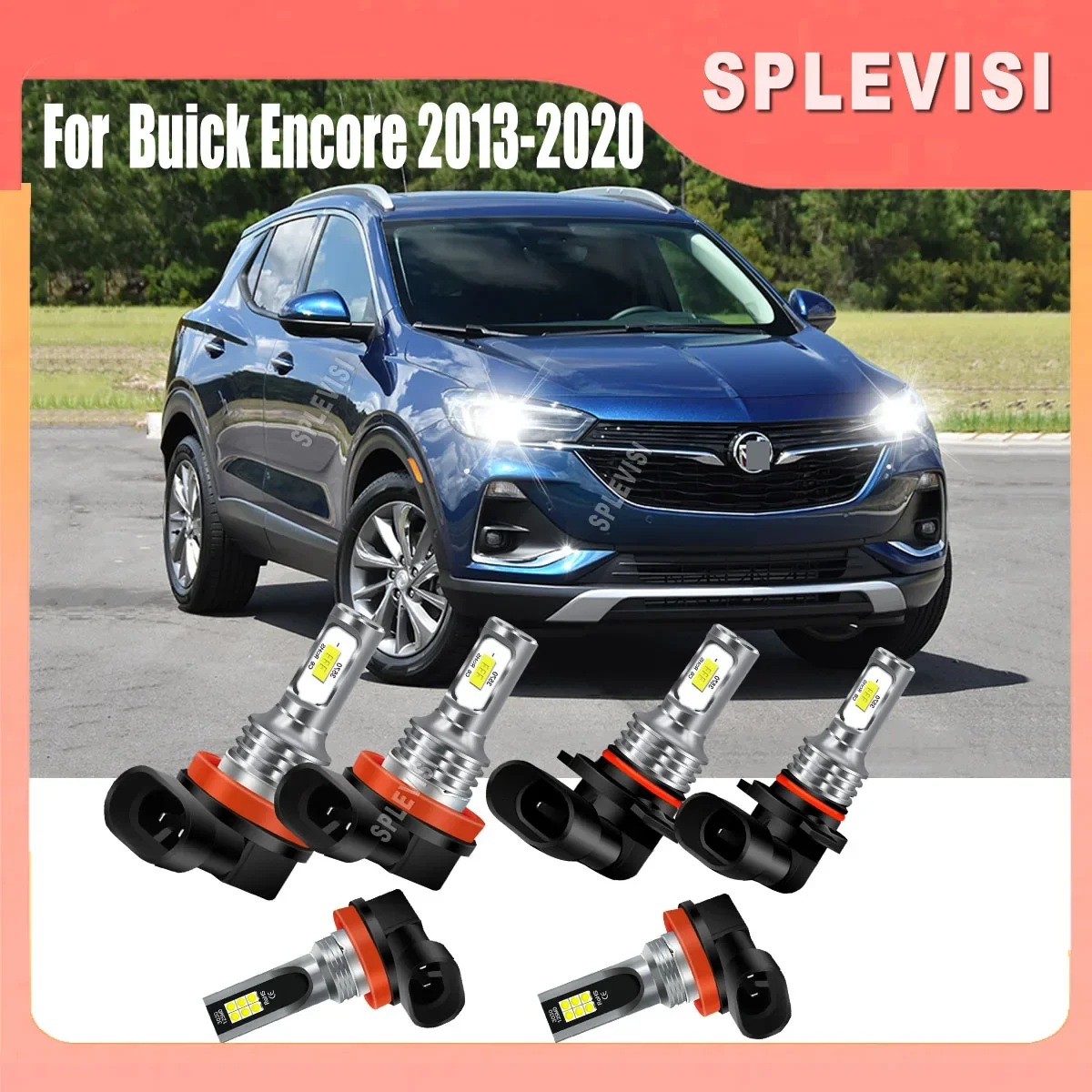 9005 H11 H11 Car LED White Headlight Fog Bulbs - All Weather Application For Buick Encore 2013 2014 2015 2016 2017 2018-2020