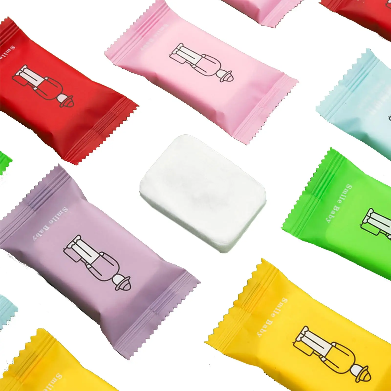 7/14pcs/box Disposable Washcloth Portable Travel Towel Thickened Compressed Face Cleansing Beauty Square Towel