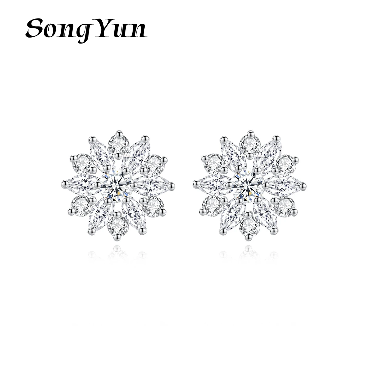

SongYun Jewelry MHT Quality Brass Stud Earrings Dangle CZ 7A Zircon Timeless Statement Jewelry Women Earring Jewelry