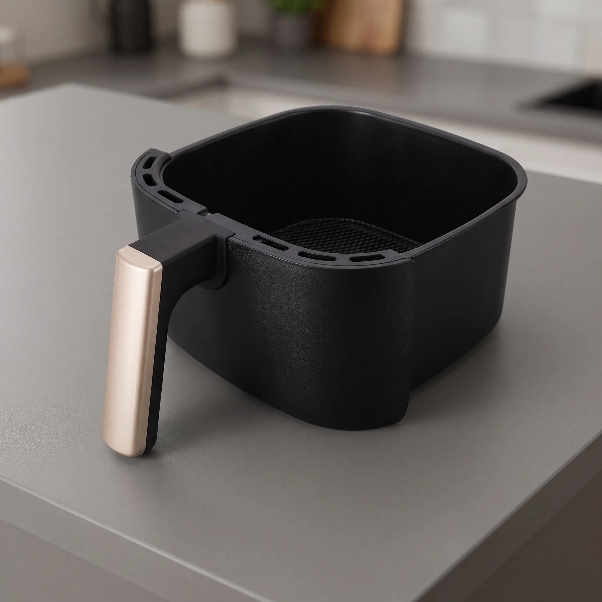 Non-Slip Air Fryer Handle Replacement Detachable Ergonomic Heat-Resistant Removable Handle for Pots Cookware Kitchen Use