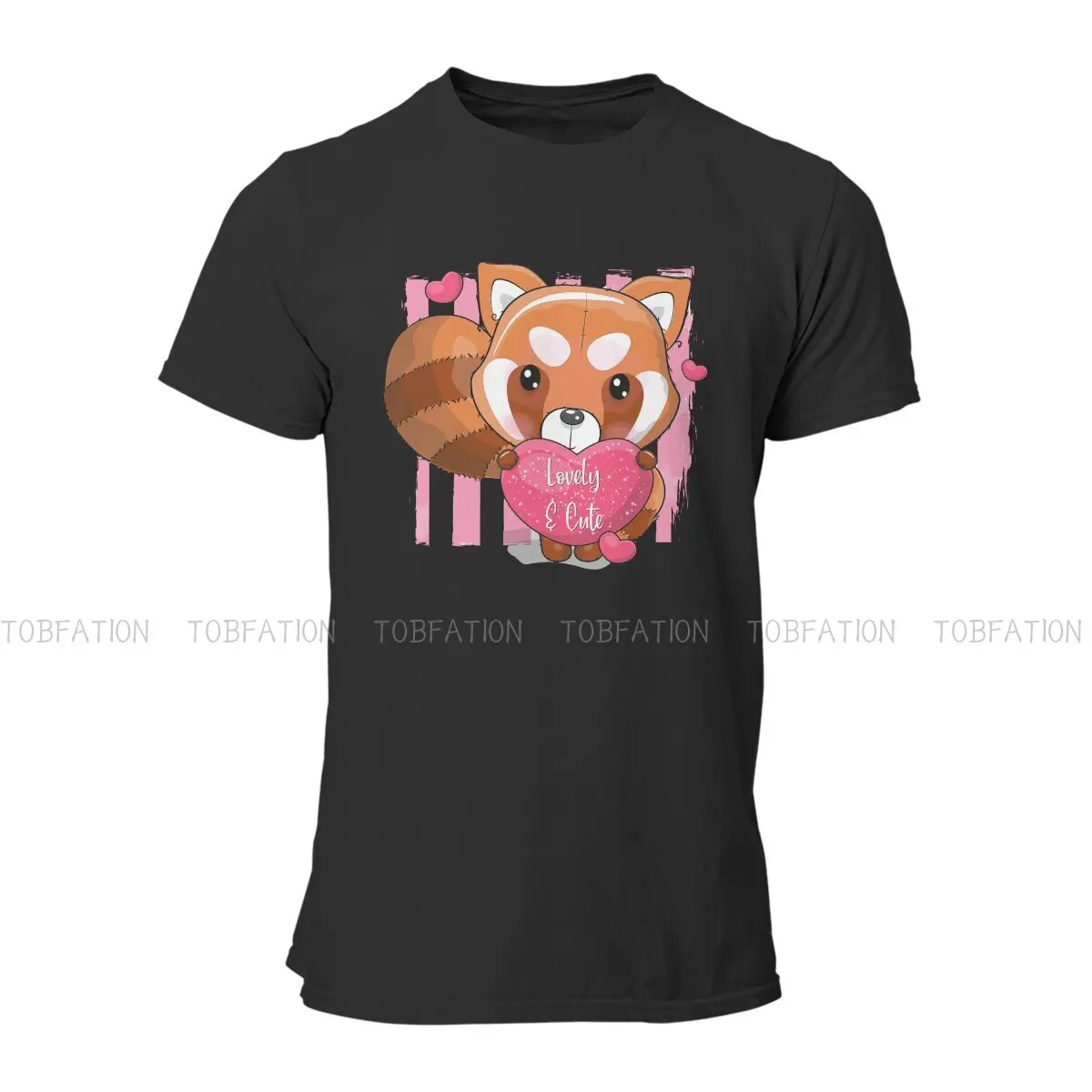 Love  Round Collar TShirt Red Panda Golden Panda Endangered Mammals Fabric Classic T Shirt Man's Tops Fashion Hot Sale