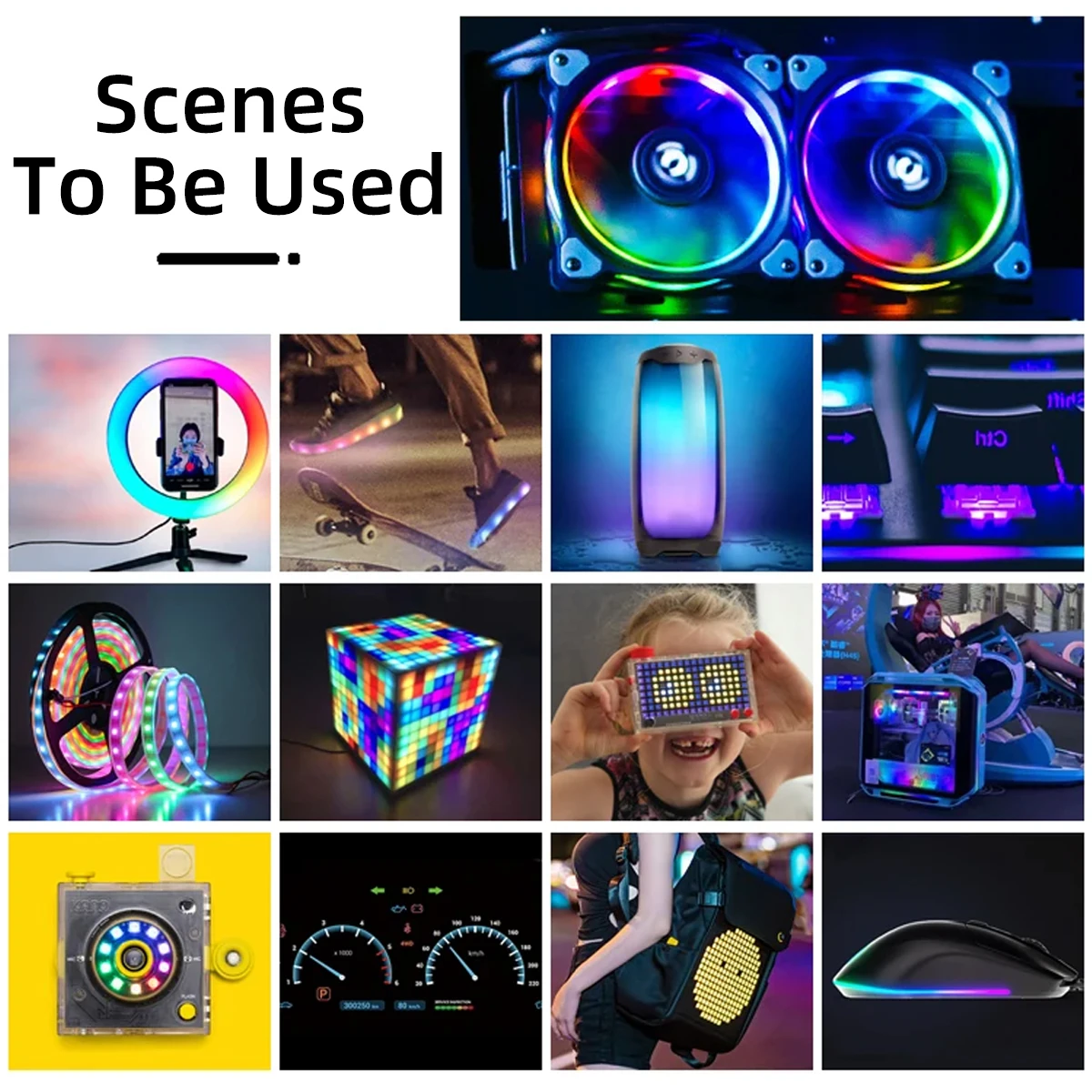 LILYGO® RGB LED WS2812 حلقة LED RGB 7Bit 12Bit 16Bit 24Bit LED مصباح حلقة كامل اللون محرك متكامل لاردوينو ديي
