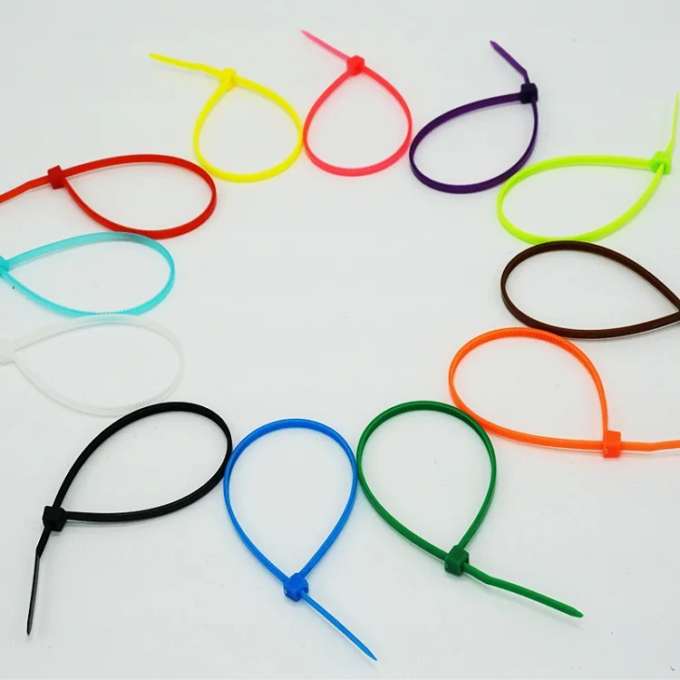 100PCS 3 X 100//150/200mm 4x150/200 multicolour Milk Cable Wire Zip Ties Self Locking Nylon Cable Tie