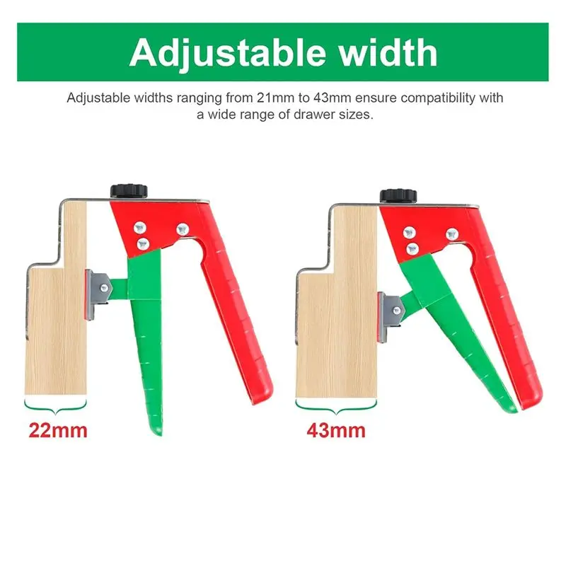 AT19-Adjustable Drawer Fixing Clamp, For Easy And Fast Drawer Front Panel Installation, Drawer Jig Woodworking Tools