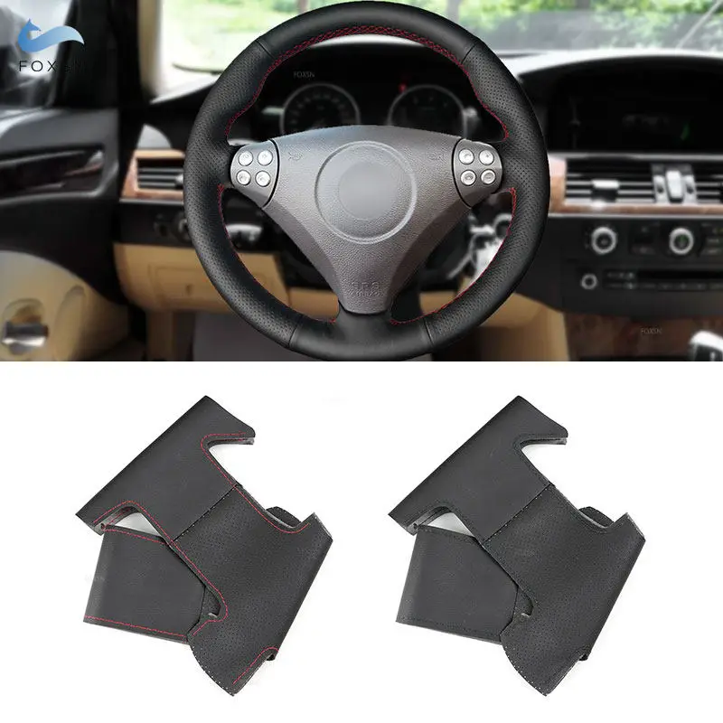 

Для Mercedes Benz C SLK Class W203 R171 2004 2005 2006 2007 2008 автомобильный чехол на руль, сшитая вручную кожа, нескользящая