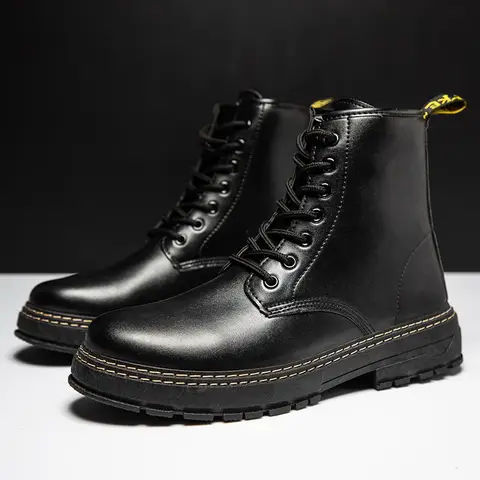 Botas masculinas de tornozelo de neve sapatos de trabalho homem militar botas táticas oferta sapatos masculinos sapatos de segurança de trabalho bota de motocicleta