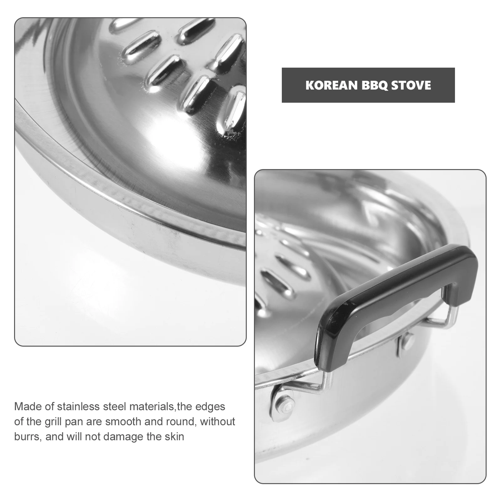 

Barbecue Stove Bbq Tray Grilling Steak Trays Outdoor Silver Accessories Pan with Holes