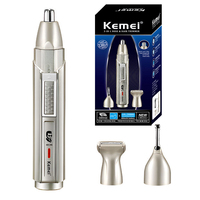 kemei 3in1 Rechargeable Facial Nose Trimmer Beard Trimer Men Ear Cleaner Eyebrow Nose Hair Trimmer Nose And Ear Trimmer Machine
