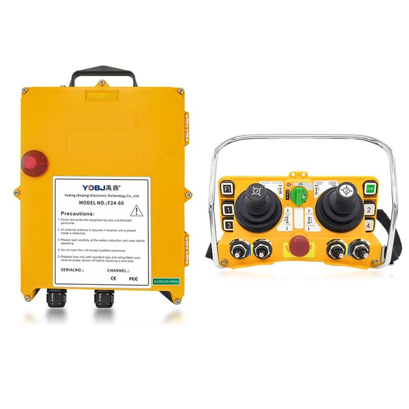 

F24-60 Wireless Remote Control Joystick with 4-direction Radio Remote Control Is Used for Engineering Vehicles and Tower Cranes