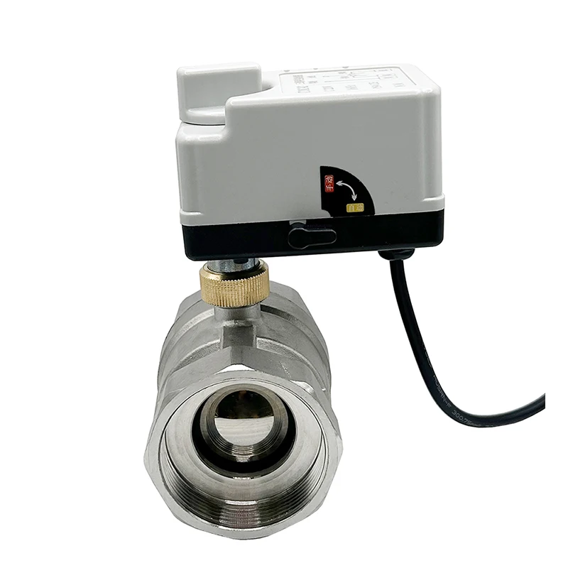 Imagem -03 - Motorizado Ball Valve com Interruptor Manual Electric Ball Valve Três Fios 2-point Control 220v em Aço Inoxidável