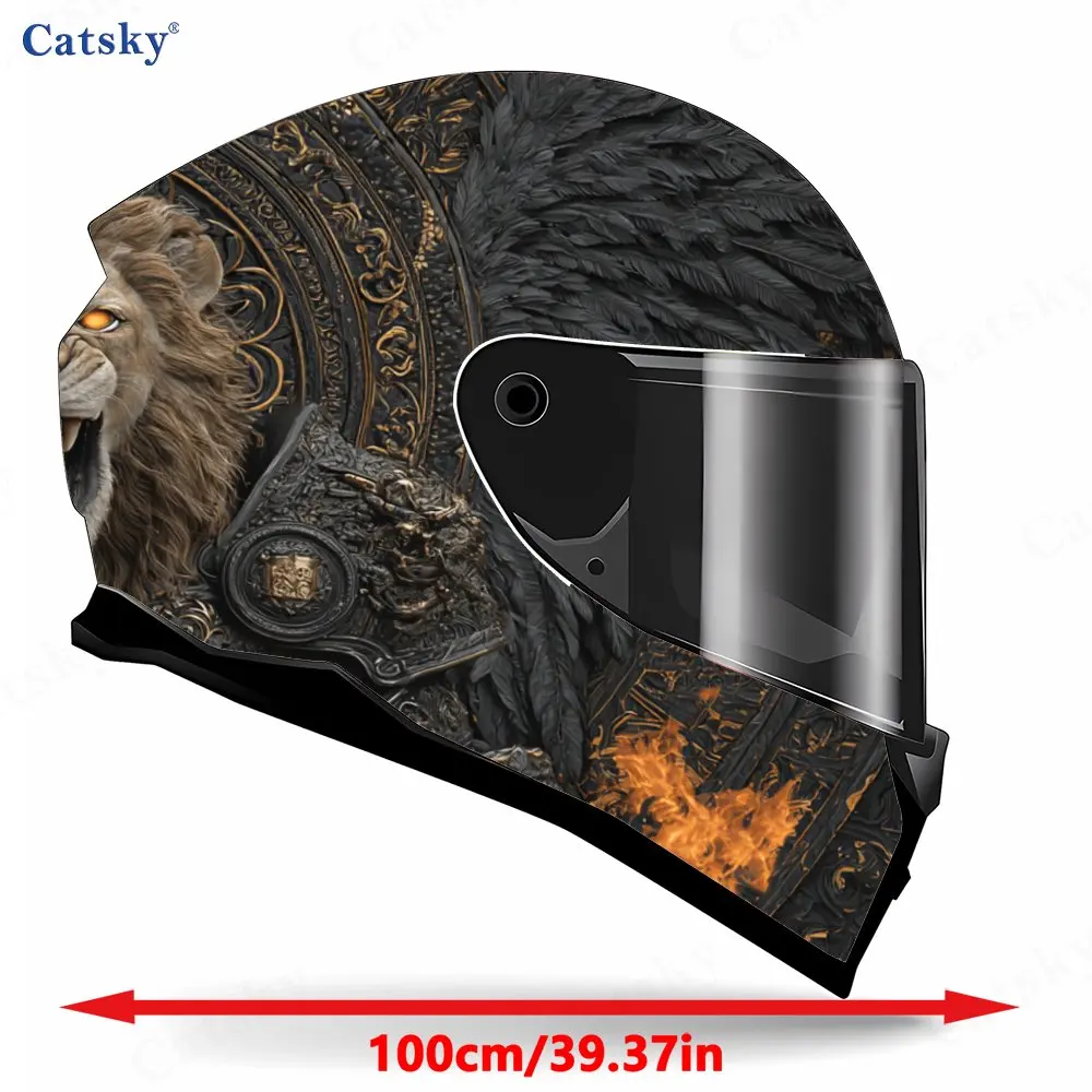 Golden-eyed Manticore Pattern Helmet stickers , PVC Material Multifunctional Helmet Stickers, Scratch-Resistant & Fade-Proof, Ea