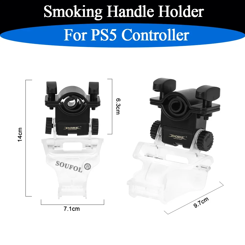 New Hookah Hose Holder Shisha Aluminum Handle Holder For PS5 Convenient Smoking Handle Holder For PS5 Controller Accessory Parts