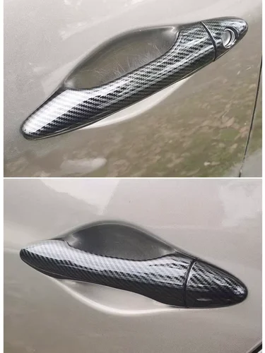 Imagen 2 del producto Para Hyundai IX35 Tucson 2009 2010 2011 2012 2013 2014 cubierta de manija de puerta de coche cromada de fibra de carbono accesorios adhesivos embellecedores