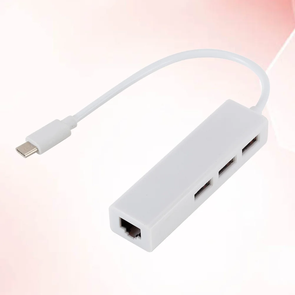 Tipo-Chub Usb3.1 20 Gbps 3A 100 W Pd 3 Portas Usb 10/100 Mbps Ethernet Tipo C Para 10/100 Mbps Adaptador de Rede Para