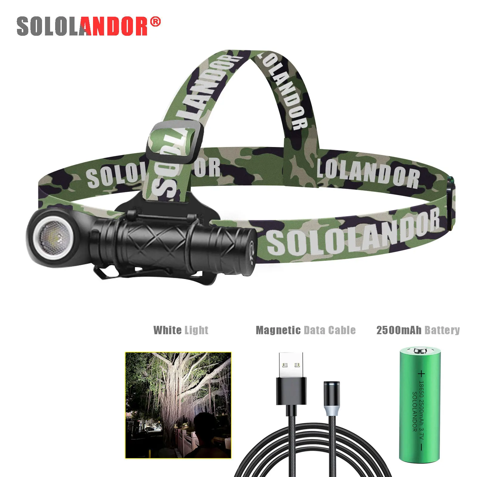 

LED flashlight Portable 18650 USB Rechargeable headlamp with magnet Adjustable Powerful Portable Torch 3 Mode Flash Headlight