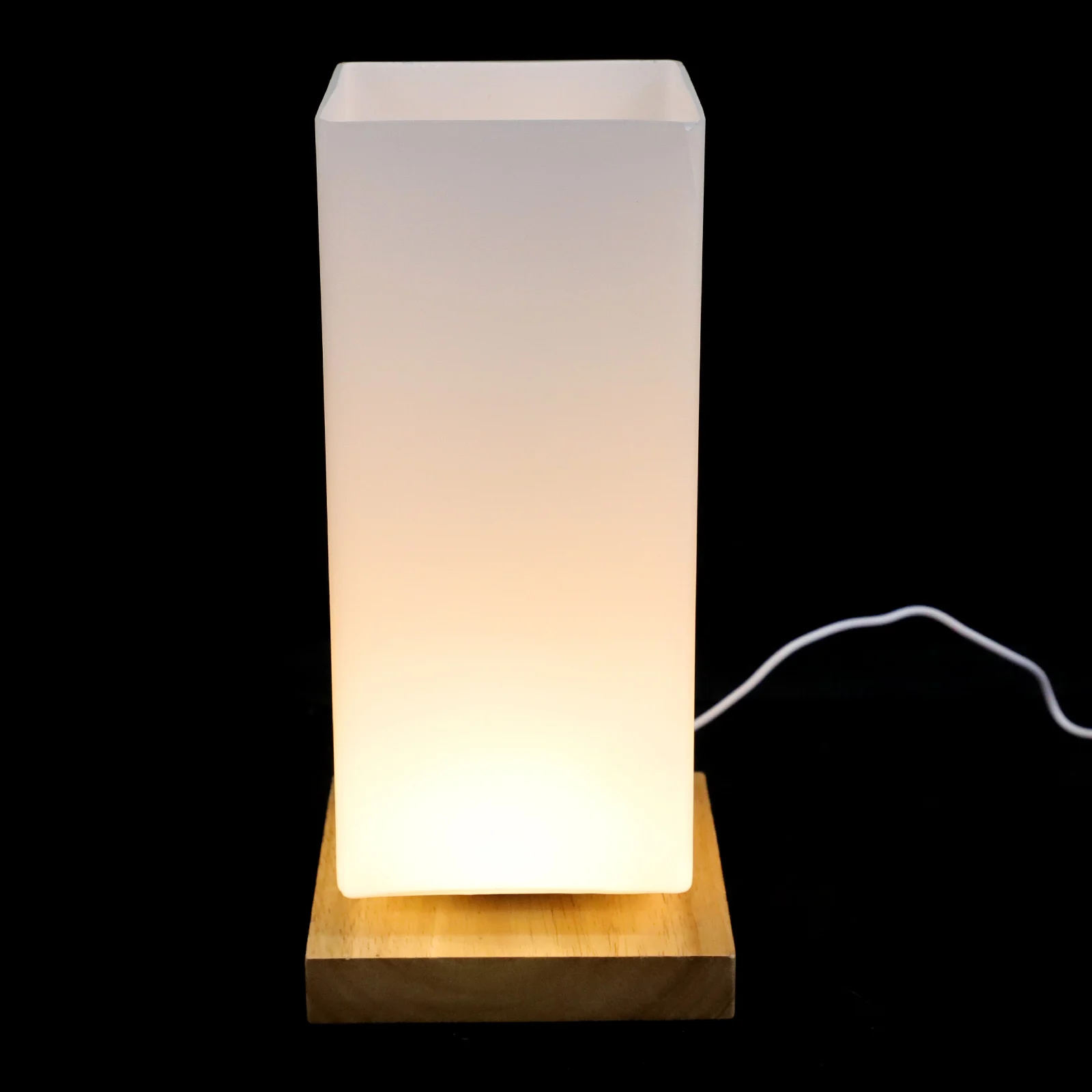 

1pc Vase Table Lamp Bedside Remote Controlled Night Light Nordic Style Led Home Room White Indoor Use Decorative Small Usb Night