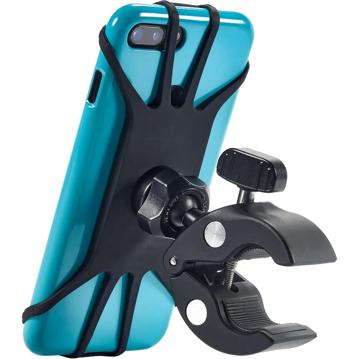 

Bicycle Motorcycle Phone Mount - Secure Adjustable Holder for Smartphones, Stress-Resistant for Enhanced Safety and Comfort