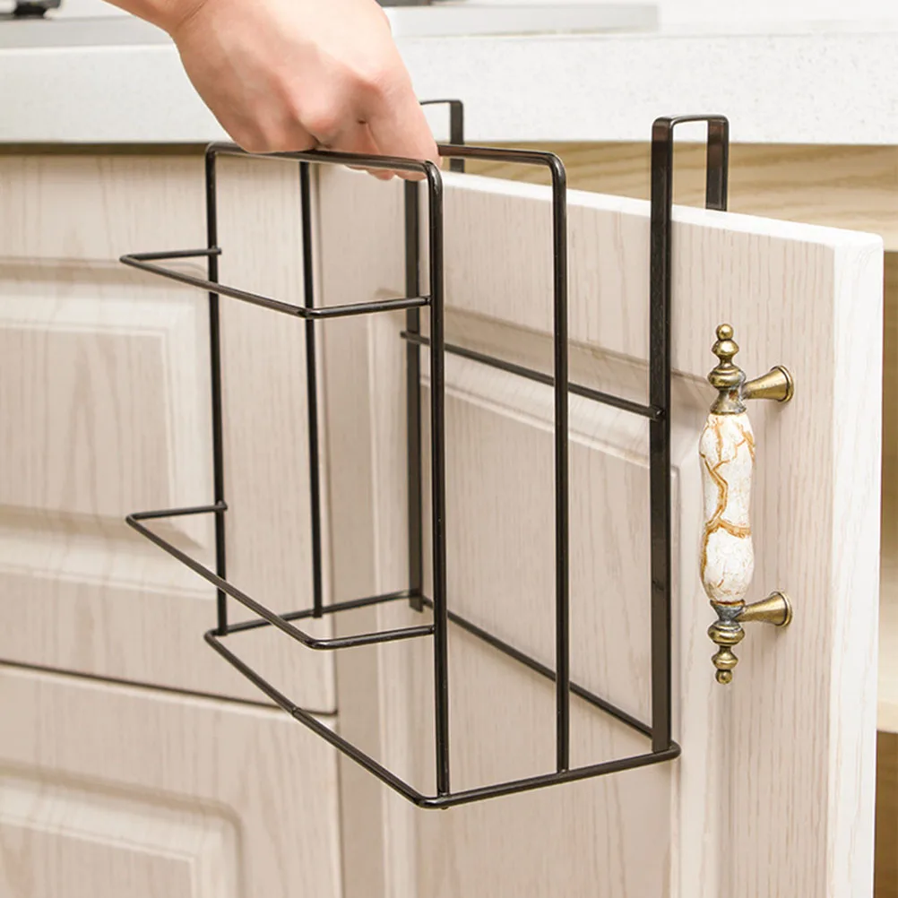 

Wall Mount Cutting Board Rack Iron Chopping Board Holder Pp Material Kitchen Storage Rack With Drip Tray Black