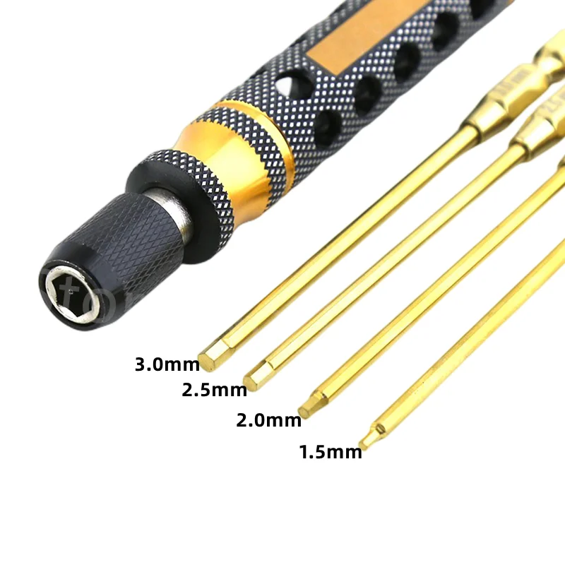 New Metal Hexagonal Wrenches Screw Drivers Tools Kit 1.5mm 2.0mm 2.5mm 3.0mm 1.5/2.0/2.5/3.0mm for RC Car Models Multirotor