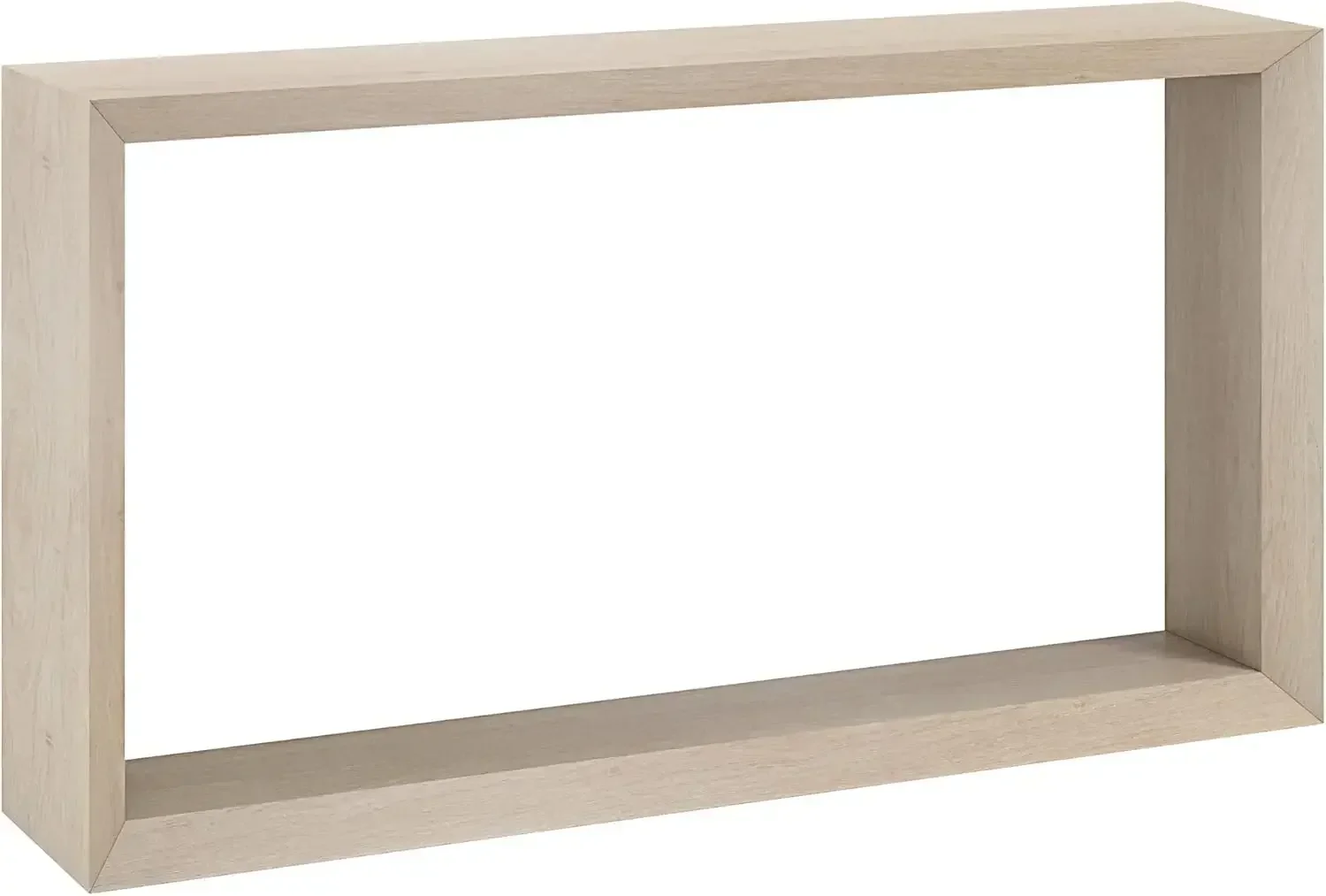 55" Wide Rectangular Console Table in Alder White, for Home, Living Room, Bedroom, Entertainment Room, Office