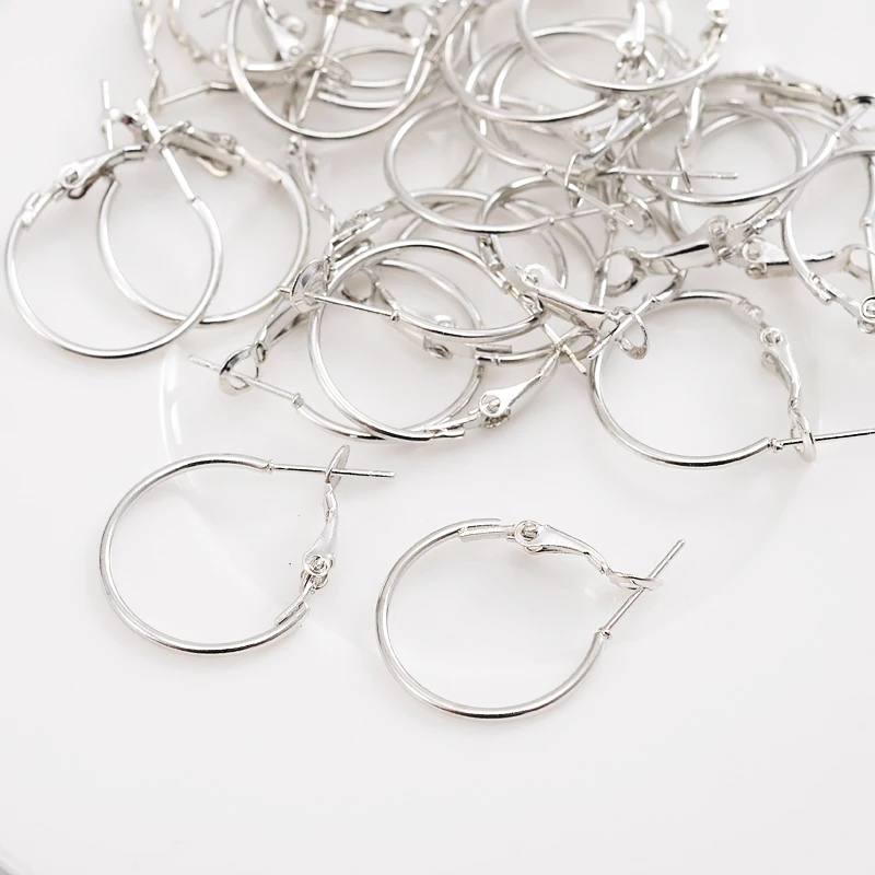 Ganchos para Pendientes chapados en oro, accesorios para la fabricación de joyas, 10-30 unidades