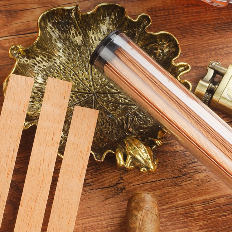 Premium Spanish Cedar Cigar Lighter Matches (40pcs Pack), Cedar Wood Spills Strips Sticks Ideal for Cigar Lighting & Humidor Use