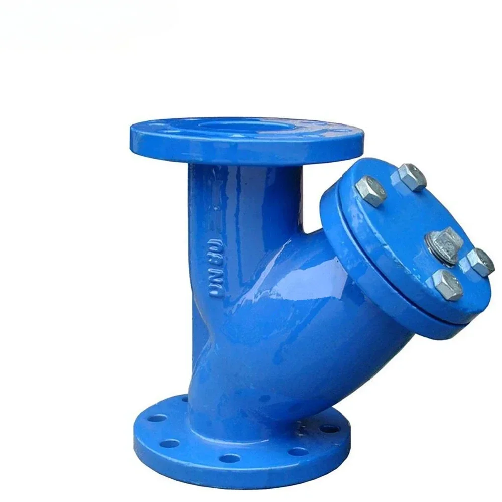 DN100 ductile Iron Y type flange strainer valve