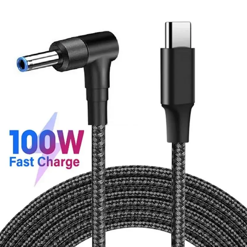 DC4.5x3.0mm to Type Input Fast Charging Cable Support PD100W for Laptops Dropship