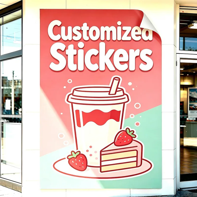 Any Size 100 cm Custom Stickers Suitable For Video Game Arcade Massage Parlor Barber Shop Bar Commercial Advertising Promotion