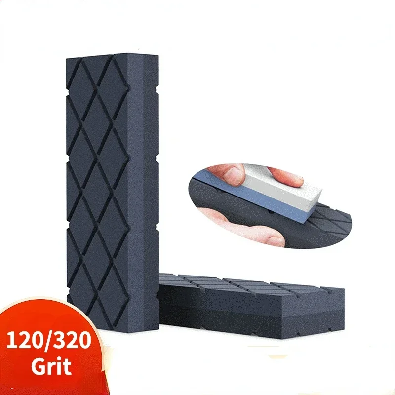 Black Silicon Carbide Whetstone 120 320 Grit  Double Sides Lapping Stone Coarse Grinding Knife Sharpener