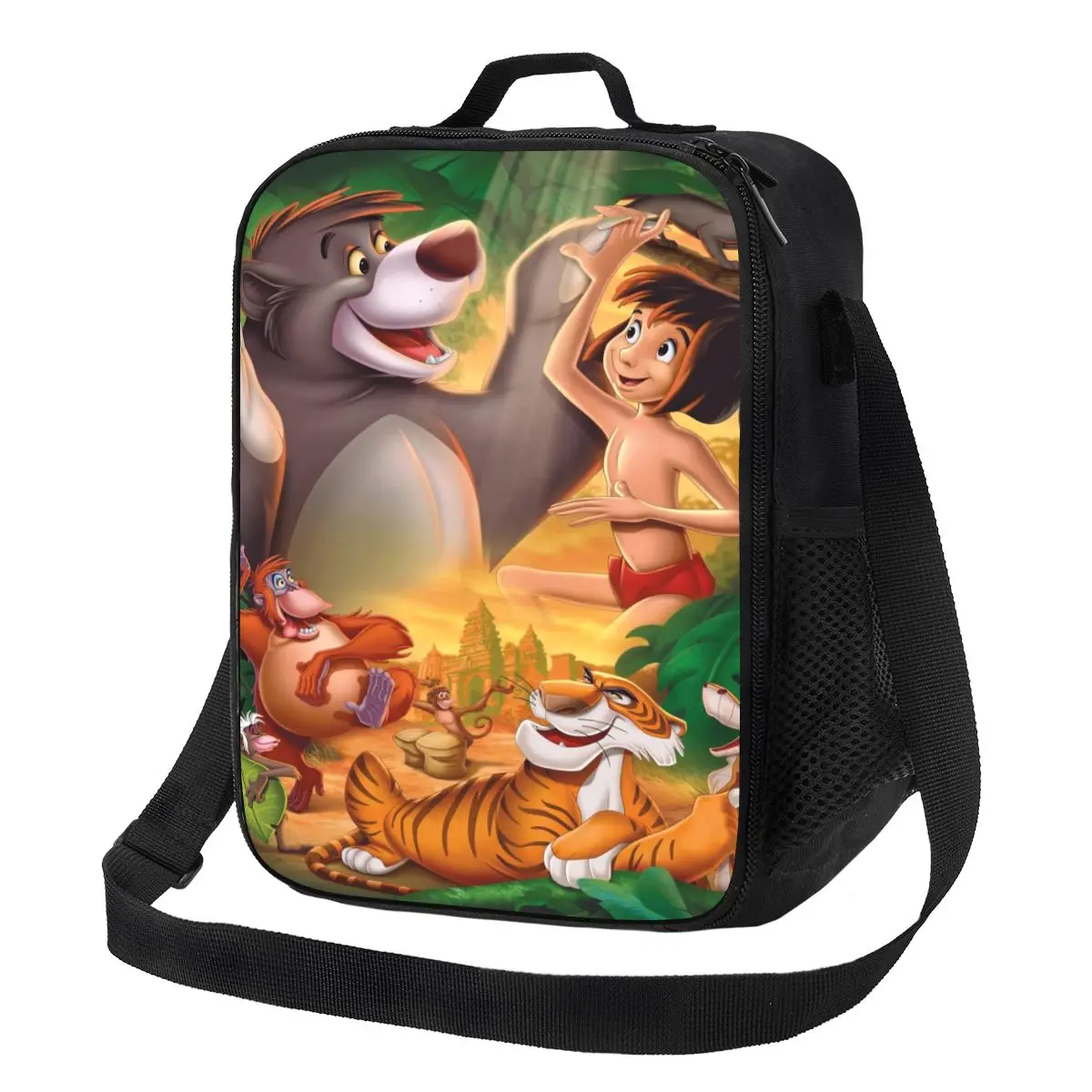 

Изолированная сумка для обеда с рисунком из мультфильма «Книга джунглей» для школы, офиса, портативный термоконтейнер для еды, термобокс для женщин и мужчин