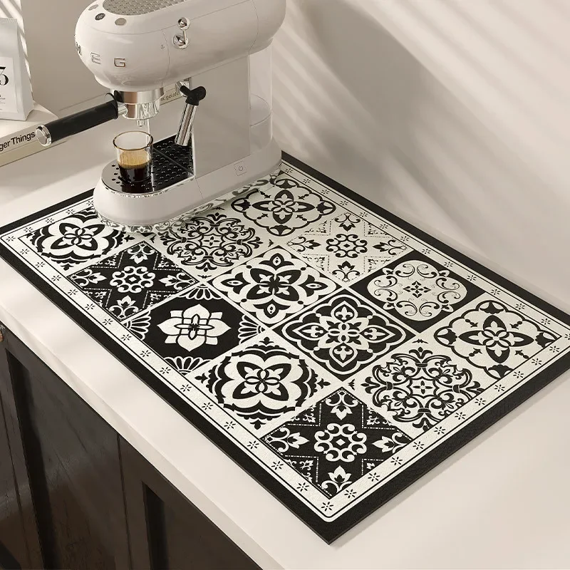 Super Absorbent Tableware Dish Drying Mat Drain Pads Table Placemat Coffee Drainer Rug Tea Cup Drink Holder Kitchen Decoration