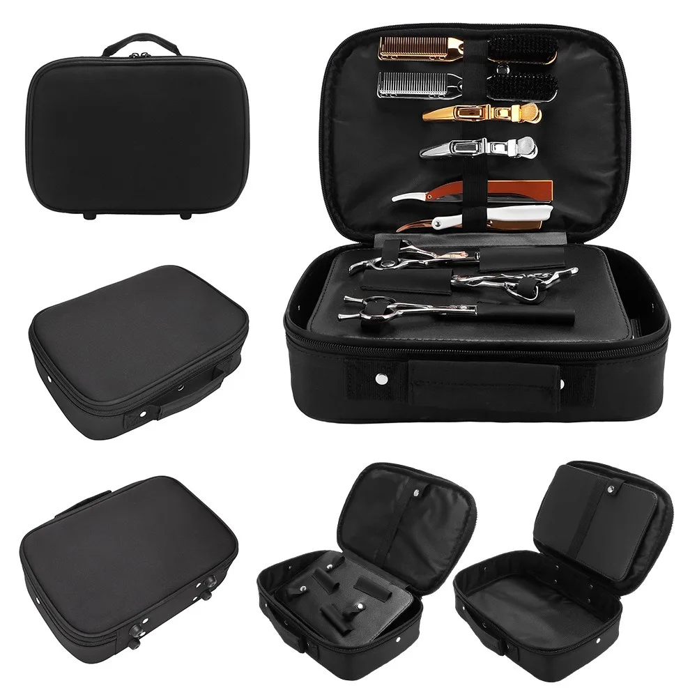 Hairdressing Black Electric Clipper Bag Toolkit Universal Hairdressing Tool Storage Bag Tongs Carrying Beard Trimmer Box Holder