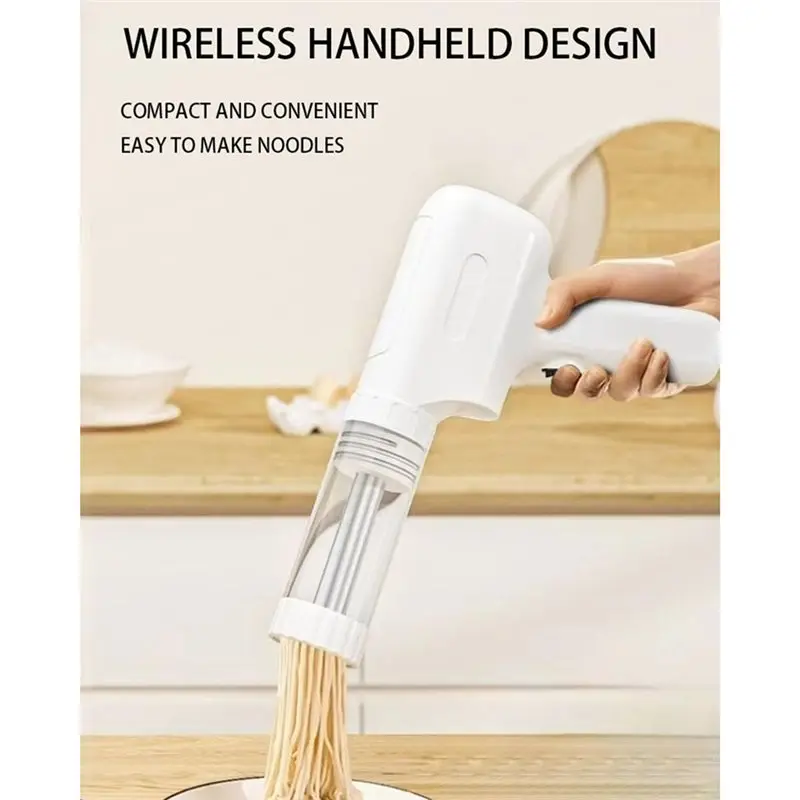 [B25B!】 Noodle Machine Handheld Electric, Portable Italian Noodle Maker Including Mold And Cutting Tools
