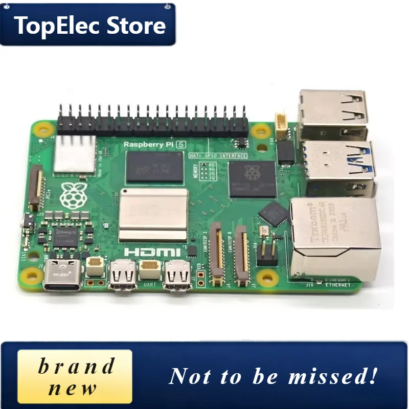 TopElec Raspberry Pi 5 Development Board With 2G/4G/8G/16G 2.4GHz For Arm Cortex-A76 CPU Original Development Kit