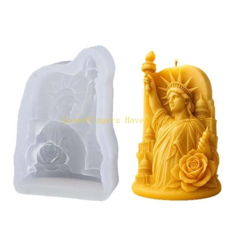 F68D 3D 自由の女神エンボスシリコーンキャンドル金型樹 - Resin Art Anniversary Gift のレビューと価格