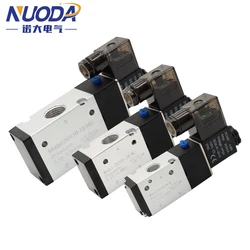 3 Way 2 Position Pneumatic Control Valve Solenoid Valves 3V110-06 3V210-08 3V310-10 3V410-15 DC 12V 24V AC 110V 220V