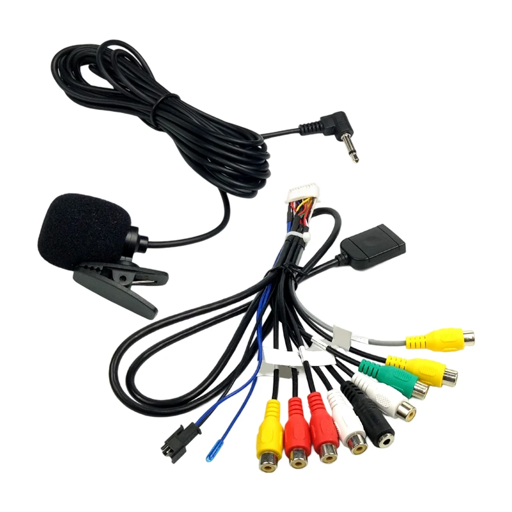 Car Multimedia Setup Microphone Connector 4G Audio Adapter Black 3.5mm Microphone Interface Anti-corrosion Material