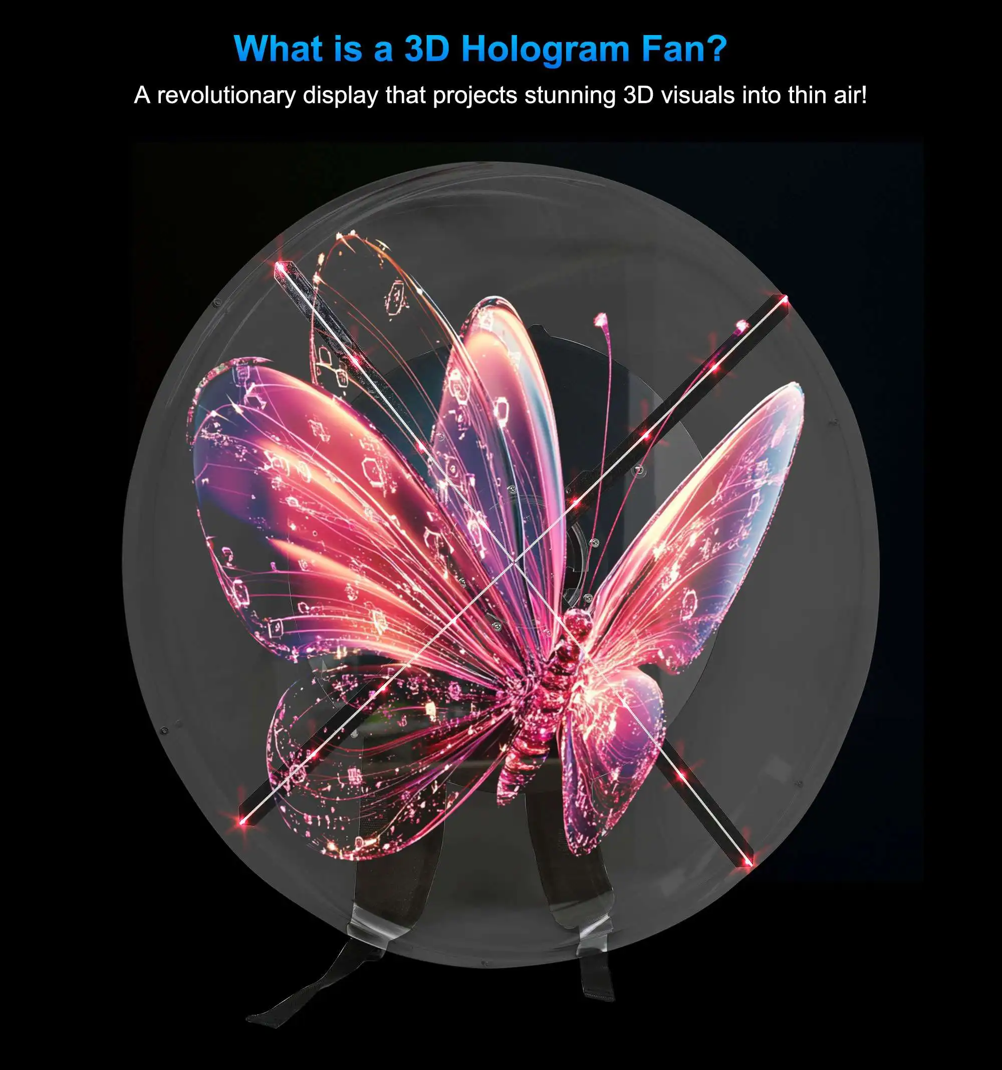 LED Fan Hologram 3D Projector Backpack Unique Advertising And Display Solution With Battery Power New Style