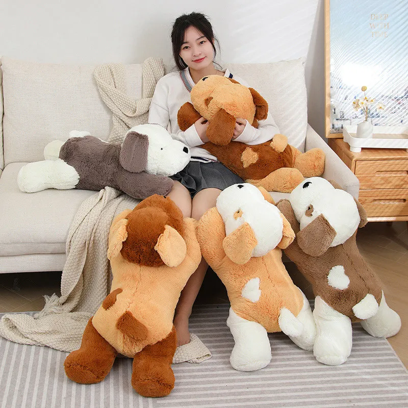 

75-105cm Cute Soft Love Puppy Toy Big Sleeping Dog Doll Stuffed Animal Home Decoration Sofa Pillow Children Girl Holiday Gift