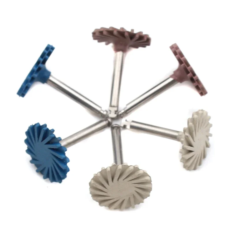 

6Pcs/set Dental Composite Resin Polishing Wheel Spiral Drill Bit Diamond Disc Set Efficient Teeth Whitening Care Tool