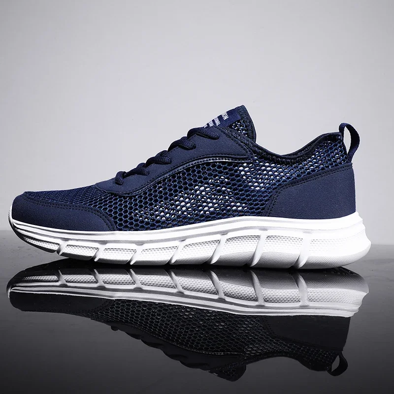 Summer Mesh Shoes Men Sneakers Breathable Light Men\'s Casual Shoes Lace-Up Walking Footwear Tenis Masculino Zapatillas Hombre