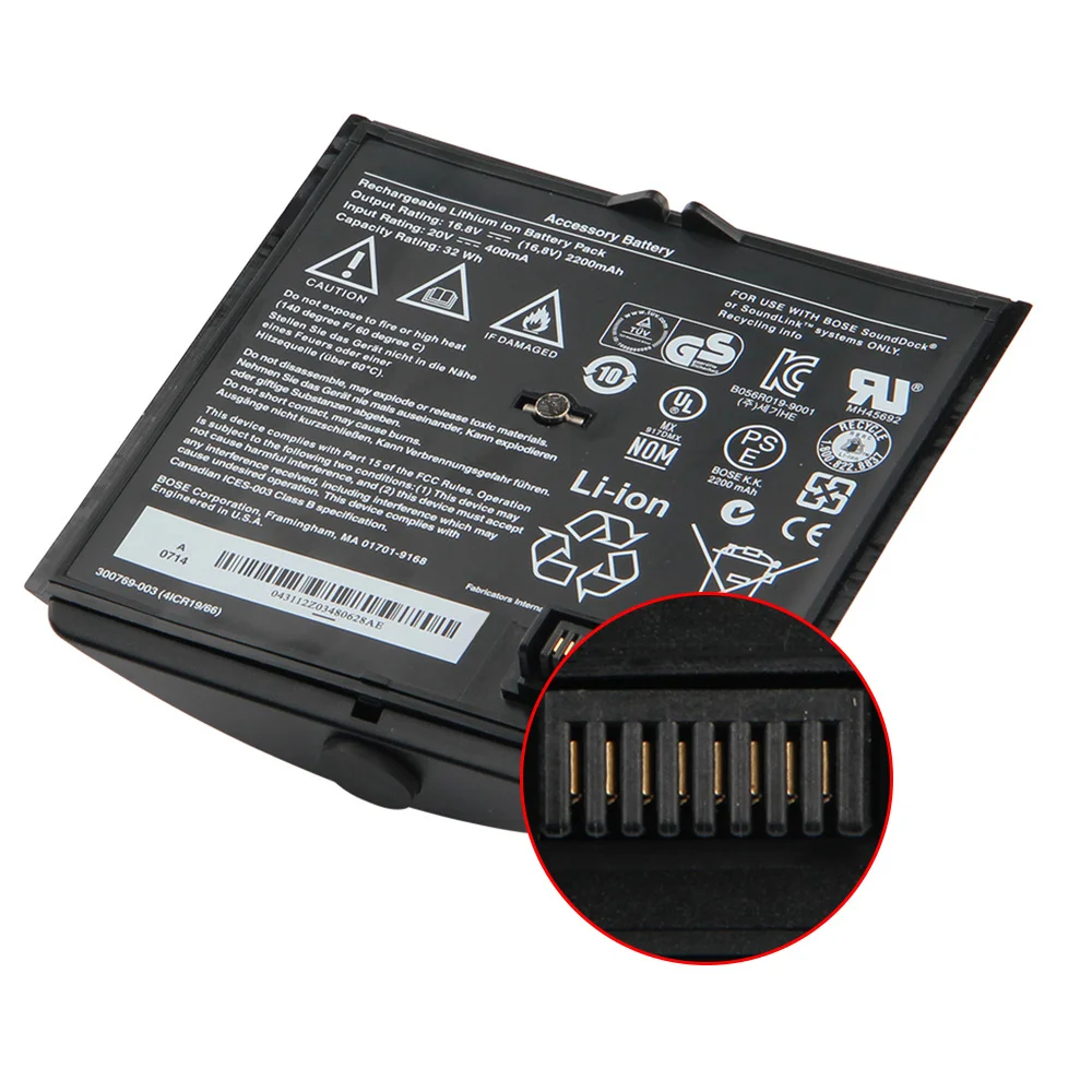 Imagem -03 - Bateria Original 2200mah 300769001 300768-003 300770-001 da Substituição para o ar Sounddock de Bose Sounddock Soundlink