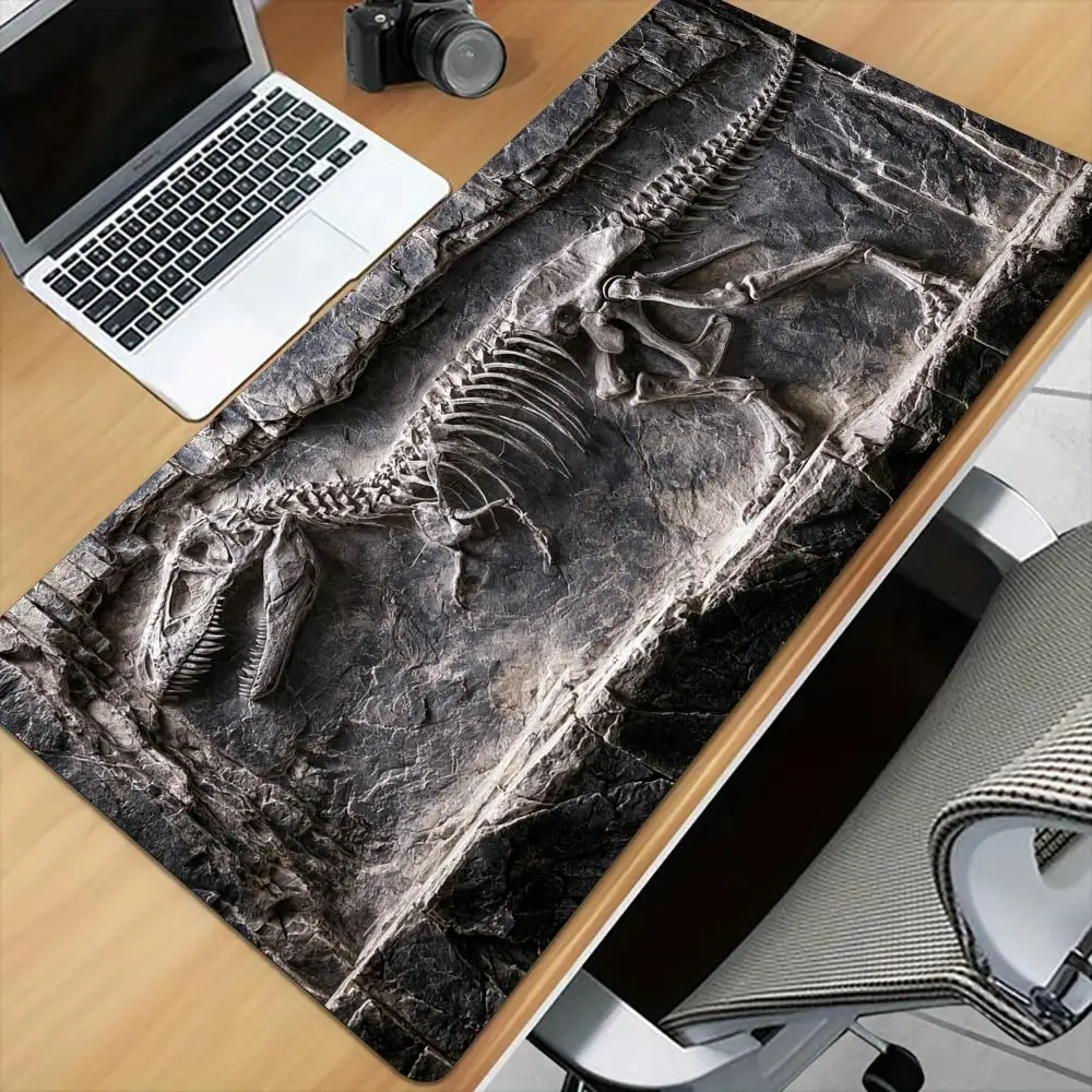 Dinosaur skeleton Mouse Pad Desk Mat with Stitched Edge XXL Mousepads Rubber Anti-slip Gamer Keyboard Rug Gaming Mats Mauspad